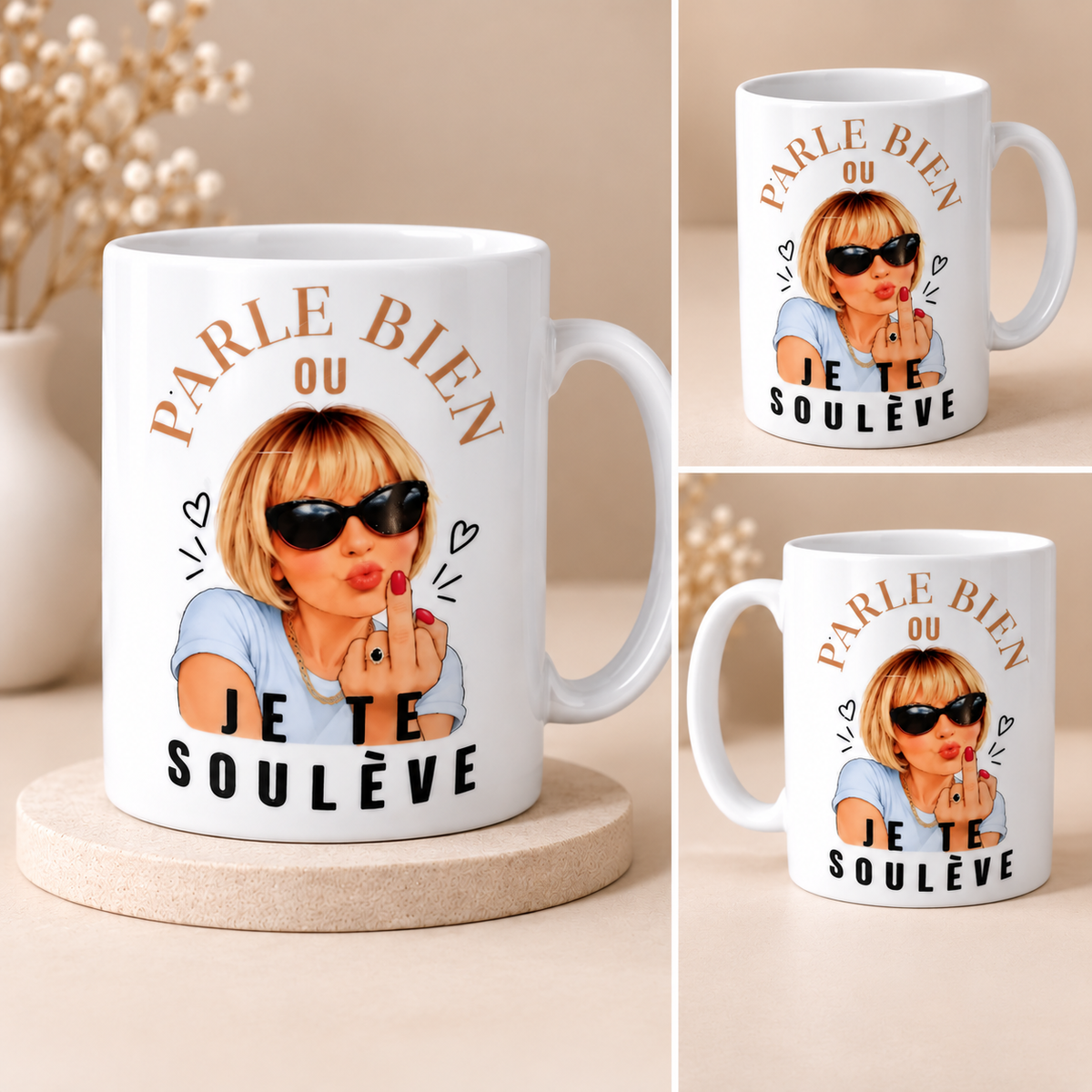 ☕ Mug « Parle bien ou je te soulève »