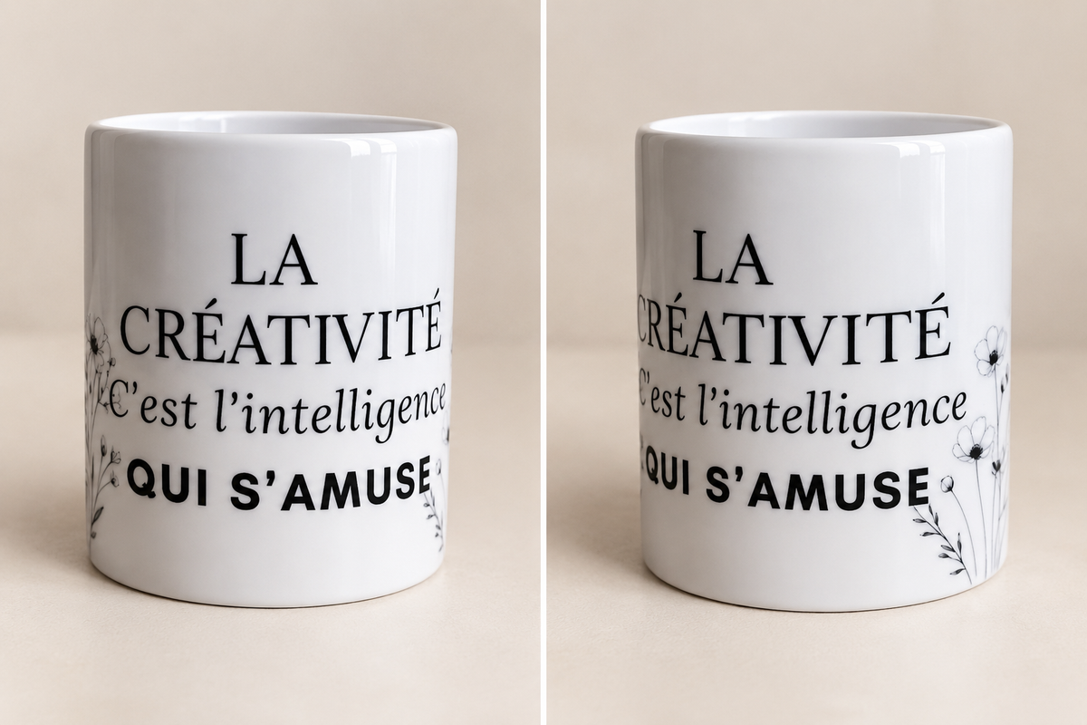 ☕ Mug « La créativité, c’est l’intelligence qui s’amuse »