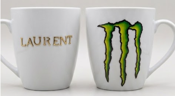 🖤 Tasse personnalisée – Prénom & Monster Energy ⚡